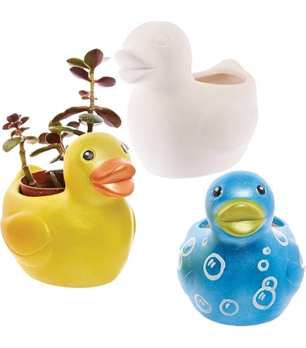 Baker Ross FE141 Pots De Fleurs Flamant En Céramique - Boite De 2, Loisirs Créatifs Pour Enfants Et Adultes
