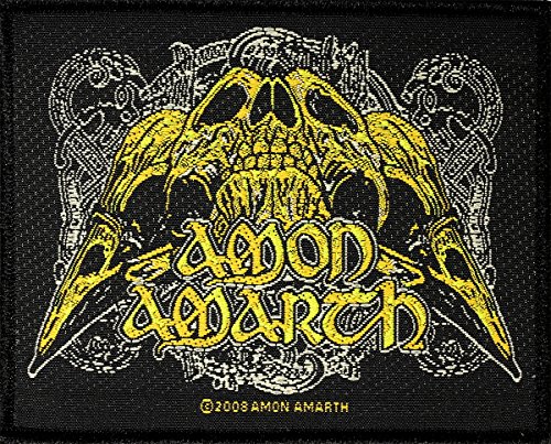 Preisvergleich Produktbild AMON AMARTH Aufnäher RAVENSKULL Patch gewebt 10 x 8 cm