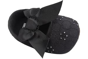 LACOFIA Scarpe da Battesimo neonata per Principessa Bowknot con Suola Morbida Antiscivolo Ballerine Bambina