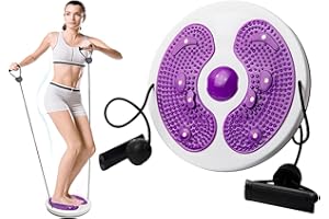 FUNVALLEY SURPERFECT Twist And Shape Exercise Machine,Adjustable Waist Trainer Twisting Disc with Handles,Waist Slimming Balance Rotating Disc with Massage Foot Sole for Women Weight Loss/Body Shaping/Foot Massage