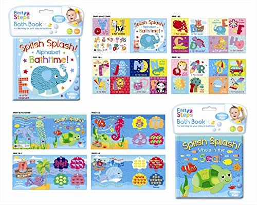 Baby Bath Books Plastic Coated Fun Educational Learning Toys for Toddlers & Kids (Splash Alphabets)
