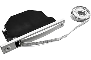 DOJA Barcelona | Recogedor Persiana Empotrar | 20mm | Recogedor Persiana Empotrado | Blanco | Frente De Poliamida | Recambios Para Enrollador Persianas | Recogedor de Cinta Persiana Empotrable