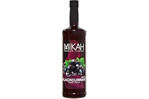 Mikah - Premium Flavors - Blackcurrant (Ribes Nero) | Sciroppo Per Drink e Dessert | Uso Professionale | 1 Litro (1000ml)