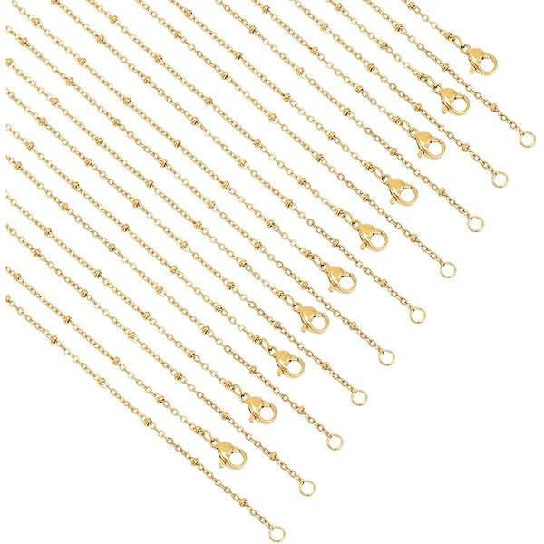 SUNNYCLUE 12 PACK 16 Inch/ 0.4m 1Mm Rvs Ketting Kettingen Bulk Ketting