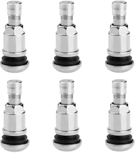 8 Pièces Valve Pneu Voiture Acier Inoxydable 11,3mm - Valves Tubeless Avec Capuchons