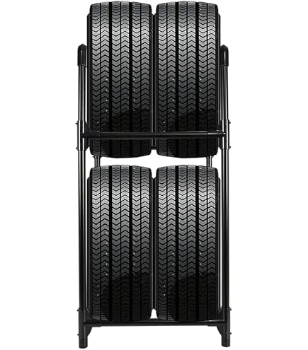 Range-Pneus CARTREND Unitec 10905 - Support Vertical 4 Roues | Gain De Place Garage | Pour Jantes 10-43cm