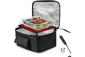 URFEDA Car Cooler Bag, Electric 12 V Thermal Cool Bag for Car, Electric Picnic Bag, Lunch Bag, Thermal Bag, Foldable Insulated Bag for Car, Shopping, Camping and Picnic