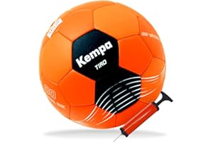 KEMPA-STORE Kempa Kinder Handball extra leicht Fluo orange/schwarz Größe 00 + Ballpumpe