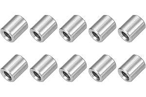 QUARKZMAN 10 Pcs Entretoises en Acier Inoxydable, 4mm ID x 8mm OD x 10mm L Acier Inoxydable 304 Entretoise de Vis à Douille Ronde Non Filetée Rondelle pour 3/16" ou M4 Vis Boulons Écrous