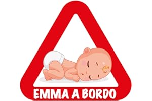 VINILOSBICI Adesivi per bambini a bordo personalizzati con nome, grande varietà e pronti per la spedizione