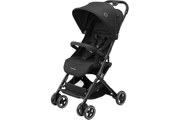 Maxi-Cosi Lara², Poussette Canne, 0-4 ans, 0-22 kg, Poussette Bebe Légère et Compacte, 3 Positions d'Inclinaison, Position Allongée, Pliage Automatique, Bandoulière, Essential Black
