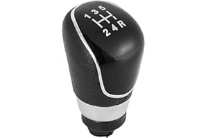 JUTTZZEI Ford Car Gear Stick Knob 5 Speed Fit for Ford Focus, Fiesta Mk2-7, S-max, FL, B-max, Mendeo, Kuga, Galaxy - ABS Plastic - Black