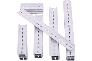 Keadic Lot de 25 pièces de rail DIN en aluminium RoHS à fente 35 mm de long 7,5 mm de large 5 Sizes - 25Pcs