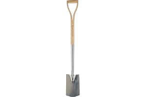 Kent & Stowe bêche de Jardin – Pelle de Jardinier en Acier Inoxydable pour Les parterres, Pelle de Jardin avec Manche en frêne, Longueur : 104 cm