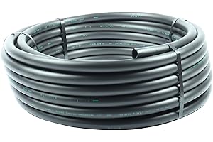 Wacredo Premium PE-LD Installation Pipe PN6 25 mm 25 m Water Pipe Irrigation Supply Line Service Water Pressure Pipe Black UV-Resistant
