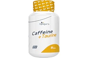 OPTIGURA - Caffeine+Taurine - Formule de Caféine + Taurine - 90 Gélules