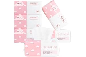 Orighty Baby torkdukar - Supermjuk och mild baby tvättdukar våt eller torr användning 100 % luktfri näsduk för känslig babyhud idealisk för blöjbyte, matning