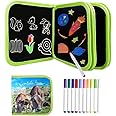 AMERTEER Erasable Doodle Book, Reusable Drawing Pad Book, Unleash Your Child's Creativity with Chalk Markers Color Pens, Gifts for Boys and Girls (Green)