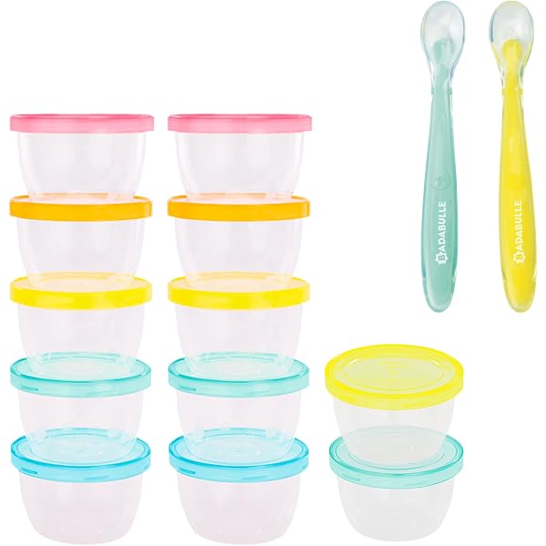 Babybols Pots Conservation Verre 4x100ml & 4x220ml - Couvercles Hermétiques Pour Bébé