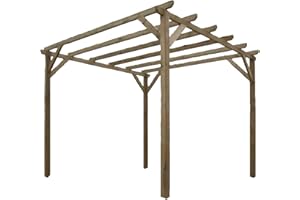 OEM SYSTEMS Pergola Gazebo Lasa In Legno Di Pino Impregnato 300X300Xh240 Cm