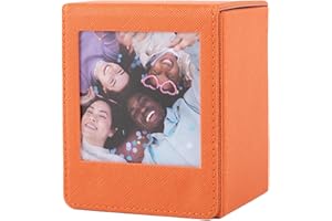 HIYQIN Fototasche für Instax Square SQ Film, Square Bildhalter Foto-Aufbewahrungsbox Kompatibel mit Fujifilm Instax Square SQ1 SQ20 SQ40 SQ10 SQ6 SP-3 Sofortbildkameras – Braun