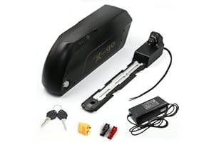 X-go 48V 13Ah Husha Ebike Battery, Lithium-ion Battary with USB Port, Charger, Lock & Power Switch, Battery Power Pack Compatible with 1000W-350W Motors