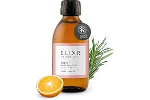 ‎ELIXR ELIXR Mundziehöl Energy mit Orange, Ingwer & Rosmarin | aus Höhle der Löwen | 200ml | ayurvedische Mundspülung pflegt auf natürliche Weise | zertifizierte Naturkosmetik aus Deutschland