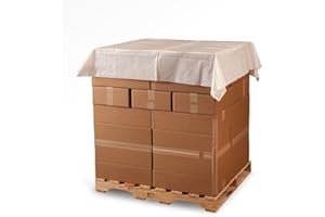 GANDOLFI ENRICO SNC 25 Fogli Polietilene Copri Pallet EPAL cm.150x180 - Made in Italy, Trasparenti