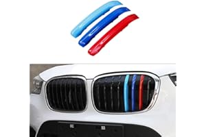 JKGROUP Clip -In Grill Inserts Grille Cover Stripes compatible with X1 2016-2018 F48 F49 8 Grilles Beams Bars M Power Sport Tech Performance Styling Tuning