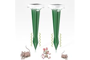 BUBBACARE Repelente para Gatos, Ahuyentadores de Gatos Exterior Multifuncionales, Repelente Gatos Jardin Exterior, Solar Ultrasonido Repelente para Gatos con Sensores Infrarrojos y Flash LED y Sonidos de Alarma