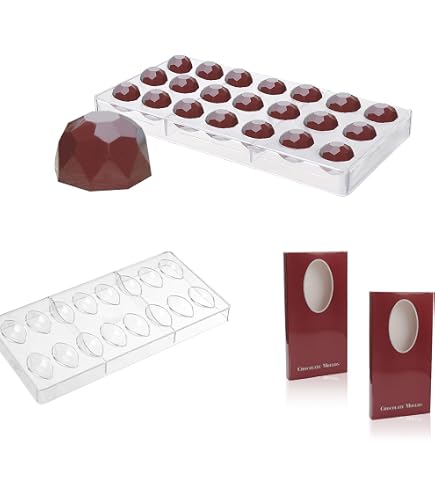 Transparante Polycarbonaat Chocoladevorm Kroon - 21 Holtes Voor Bonbons En Snoep