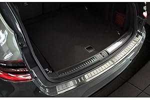 Avisa Stainless Steel Rear Bumper Protector Compatible with Porsche Macan 2013-2019 & 2019- 'Ribs'