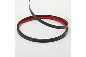 Taaizau Matte Black Peel and Stick Wall & Molding Trim, Flexible DIY Strip For Mirror, Floor, Cabinet, Ceiling, Tile Edge (5m x 1cm)