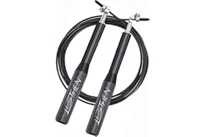 LISTHEN Corda per Saltare Professionale, Jump Rope Pesante per Crossfit Boxe Kickboxing Mma, Regolabile per ogni Altezza, Corda per Allenamenti Alta Velocità, Riscaldamento e Training, Lunghezza 3mt