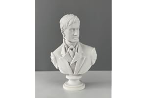HISTONICA Mr. Darcy & Elizabeth Bennet byststaty, 25 cm/10 tum, stolthet och fördom, Jane Austen, staty dekor (Mr. Darcy)