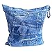 Tinksky Portable Washable Reusable Waterproof Zippered Baby Cloth Diaper Nappy Bag(Denim Blue)