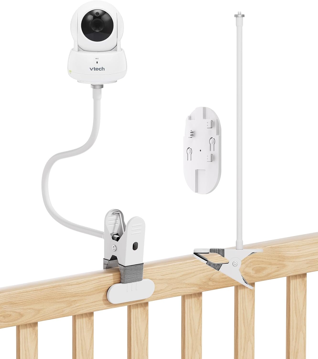 Baaletc Soporte giratorio flexible compatible con vigilabebés VTech VM923/924 sin herramientas ni daños en la pared