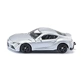 Siku 1578, Toyota GR Supra, Toy Car, Metal/Plastic, Silver, Detailed Engine Replica, Sport Tires, Rubber Tires