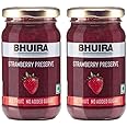 Bhuira|All Natural Jam Strawberry Preserve-240g Each|No Added Sugar|No Added preservatives |No Artifical Color Added |Pack of 2