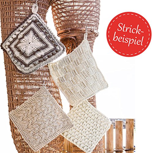 Lana Grossa Wolle Cotone – Wolle Cotone 50 g – 4x Cotone Lana Grossa aus 100% Baumwolle zum Stricken und Häkeln! – 4x Lana Grossa Garn Cotone Fb 029 (mokka, braun, dunkelbraun) + MyOma Label GRATIS - 2