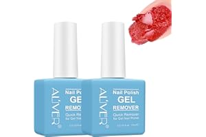 RUOQIANSHANGMAO ELAIMEI 2 Pack Nail Polish Remover, Removes Soak-Off Gel Polish in 3-5 Minutes, Quick & Easy No Need for Foil, Soaking or Wrapping - 15ml, Blue
