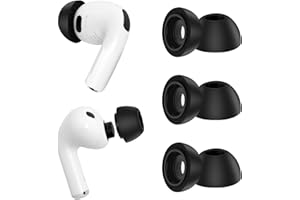YIEJOYA Replacement Ear Tips for AirPods Pro 3 (2025), Soft Memory Foam Eartips for AirPods Pro 3rd Generation, No Silicone Pressure, Anti-Slip Design, Fits Charging Case, 3 Pairs (M, Black)
