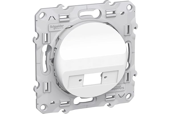 Schneider Electric - Odace Blanc, prise optique 1 sortie, à compléter avec une traversée VDIB6072001 - S520404
