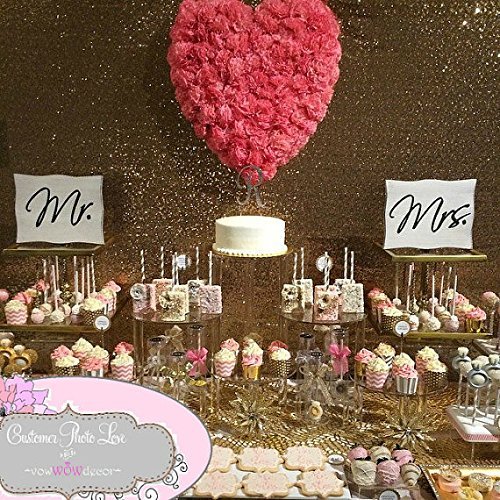 ShinyBeauty 180x215cm Gold Pailletten Kulissen, Gold Pailletten Stoff, Stoff Hintergründe, Hochzeit Kulissen Pailletten Vorhänge, drapieren, Pailletten-Panels, erröten Home Decor - 2