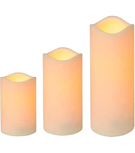 hellum Candela a LED con timer, 8 cm x 15 cm di altezza, proiettore a LED con cielo stellato, con batterie (3 batterie AAA non incluse), decorazione natalizia, vera cera 524055