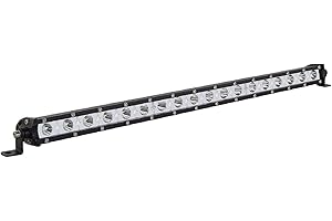 SKYWORLD Phare de Travail 50 cm 90W Slim Barre LED 12V 24V Projecteur LED Voiture Etanche IP67 Spot Feux de Travail pour 4x4 Voiture Camion Tracteur SUV Bateau, 6000K Feux Antibrouillard