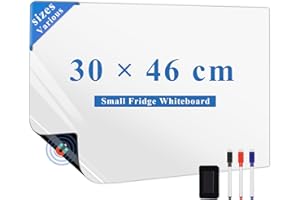 ‎LYZZXI ‌LYZZXI Magnettafel Kühlschrank-A3 Whiteboard-Folien, Einkaufsliste Magnetisch Kühlschrank, Flexibler Magnetfolie Weiß für Einkaufsliste & Familiennotizen, inklusive Marker, Radiergummi