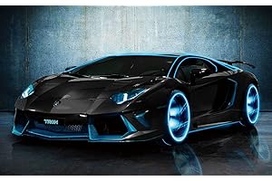 Fortiaboot EH3688 Lamborghini Aventador Tron Modified Customized Car Poster 15 x 23 Inches Affiche 38 x 58 cm (380 x 580 mm) Cadeau décorative
