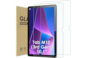 WD&CD 2 Pack Verre Trempé Compatible pour Lenovo Tab M10 3rd Gen 10.1", Protection Écran Haute Définition Film de Protection en Verre Trempé