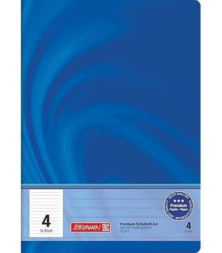 Blocco Note A4 Rigato | 100 Fogli | Carta 60 G/m&sup2; | Brunnen